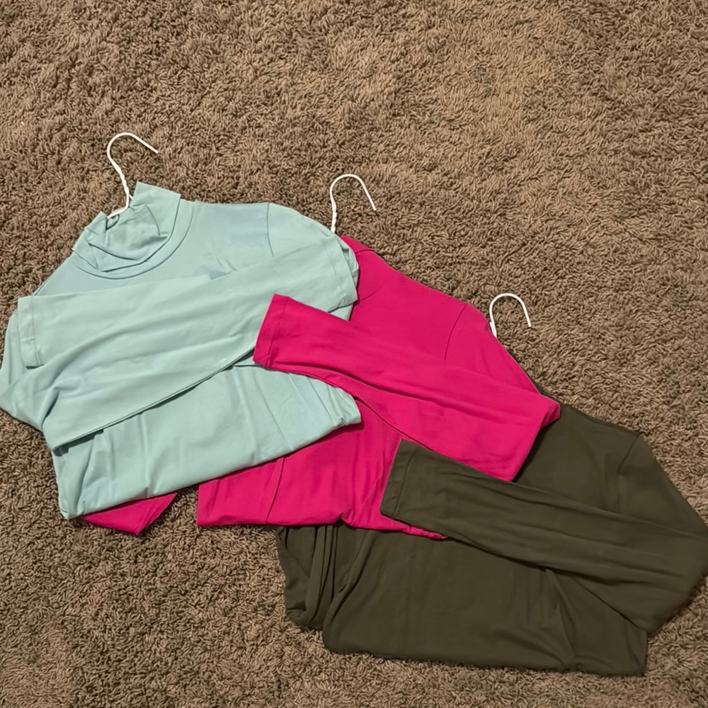 THREE J. Crew Long Sleeve T-shirts w/Turtleneck